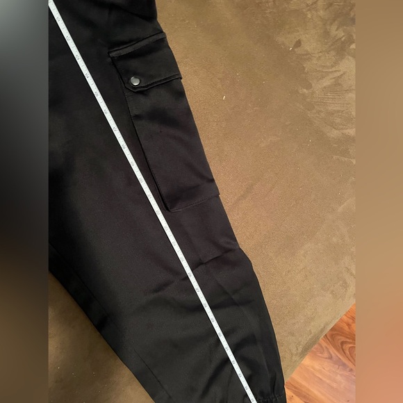 Mid Rise Satin Cargo Pants - Picture 3 of 13